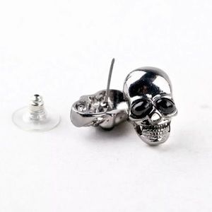 Jewelry - 💀Gunmetal skull goth punk stud earrings NWT💀 Jewelry - 💀Gunmetal skull goth punk stud earrings NWT💀